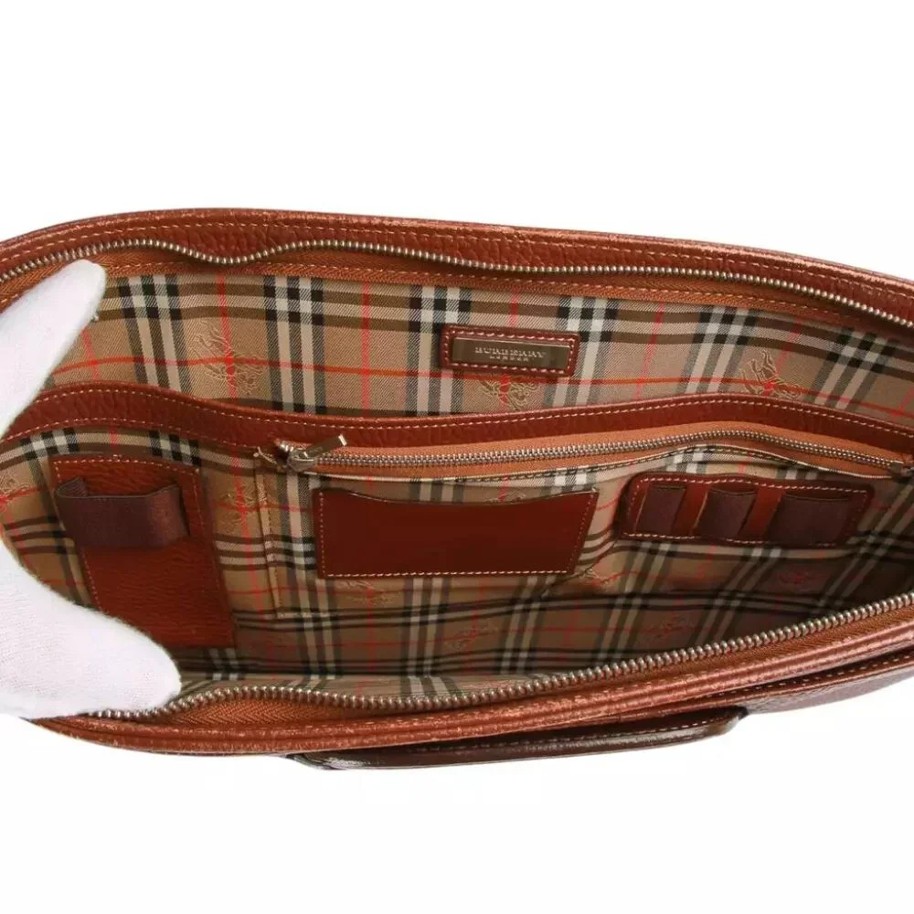 Authentic Burberry soft briefcase business hand bag